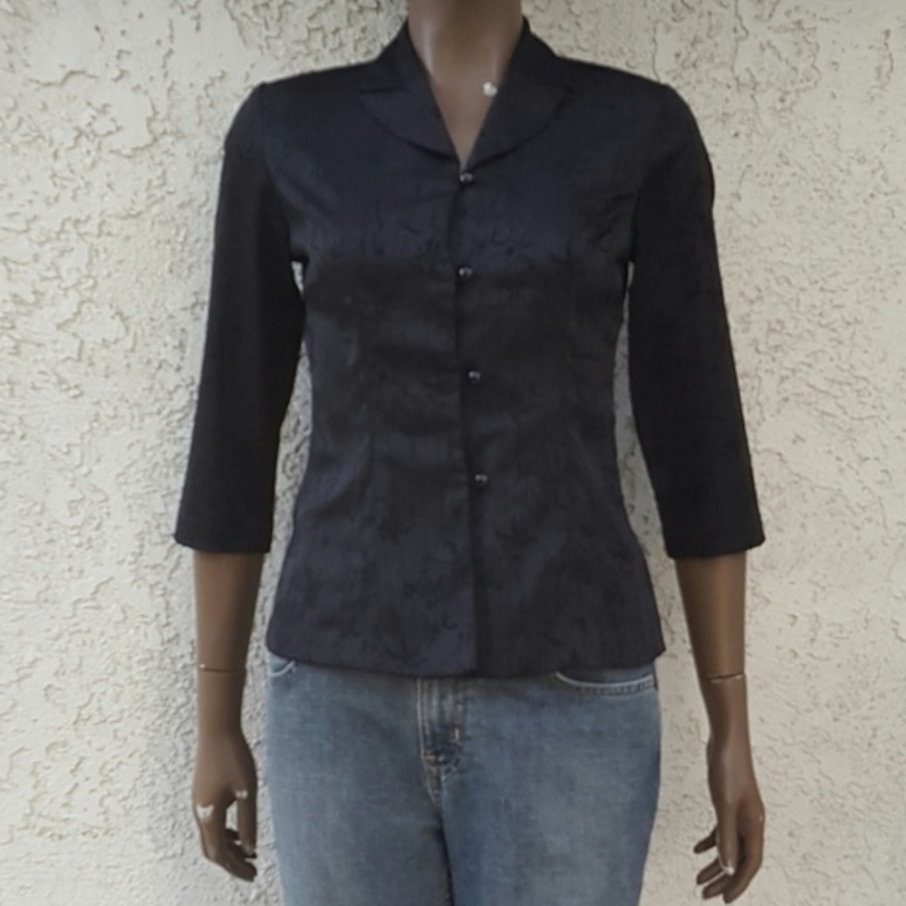 Classic Black Embroidered Shirt